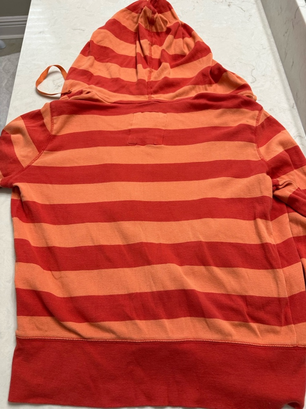 Aerie Striped light and dark orange zip hoodie, M - Picture 8 of 8